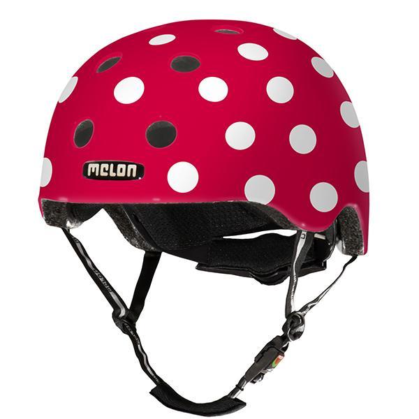 Melon Helmets - Fahrradhelm - Rot mit weißen Punkten