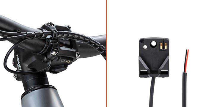 electric connection module for the front of the e-bike